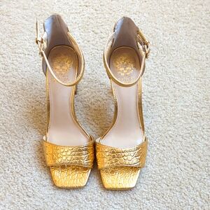 Glamorous Gold Vince Camuto Heels